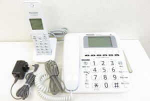 15829 上602-259　コードレス 電話機　VE-GE18　Panasonic パナソニック　ホワイト 白色　親機 子機　中古品　ヤ80