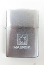 15694 小602-119　ジッポ ①　MAERSK　マースク　Zippo　シルバー色 銀色　オイルライター　喫煙グッズ　中古品　ヤ60_画像2
