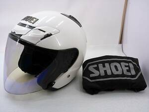 【送料無料】SHOEI ショウエイ J-FORCEⅢ J-FORCE3 Jフォース3 CRYSTAL WHITE クリスタルホワイト Mサイズ ミラーシールド付き ジェツト