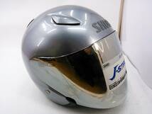 【送料無料】良品 SHOEI ショウエイ J-STREAM Jストリーム Pearl Gray Metallic パールグレーメタリック XLサイズ ミラーシールド付き_画像7