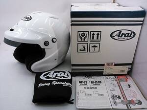 【送料無料】使用極わずか 美品 2020年製 Arai アライ GP-J3 8859 SNELL-SA ホワイト XLサイズ 元箱付き ヘルメット 4輪用