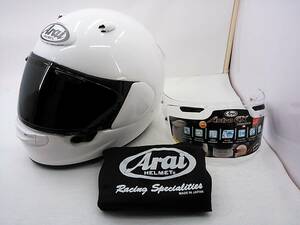 【送料無料】程度上 2022年製 Arai アライ ASTRO-GX ASTRO GX アストロGX GLASS WHITE グラスホワイト XLサイズ スモークシールド付き