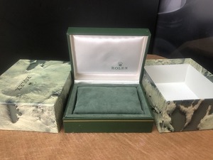 ロレックス 純正 箱 ウォッチ ボックス Watch Box クレーター ヴィンテージ 80年 90年 ケース 緑 グリーン 正規品 時計 付属品 ROLEX