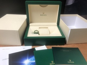 ロレックス 純正 箱 ウォッチ ボックス Watch Box タグ カード ケース 日本語訳 クリーム 緑 グリーン 正規品 時計 付属品 ROLEX