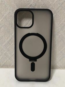 Smorniy iPhone 14/13 用 ケース リング付き アイフォン14/13カバー 隠し収納式 スタンド付き 縦横両対