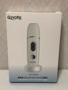 602i2117 【2024新登場】ウォーターピーリング 防水 Q-ZIORE 美顔器 超音波ピーリング IPX7完全防水 毛穴ケア 小型 赤青光エステ