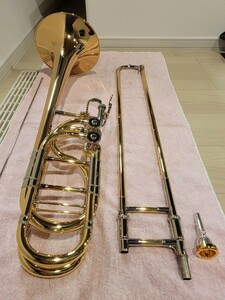 YAMAHA　バストロンボーン　YBL-830(G)　楽器店で発注の際、ベル部のみゴールドブラスに変更してます。