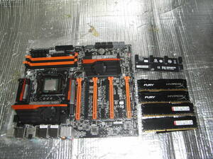 PCパーツSet (GIGABYTE GA-Z87X-OC Force (REV：1.0)&Intel Core i5-4590&Kingstone HYPER X FURY (DDR3-1866 8GBx4)（中古動作品）