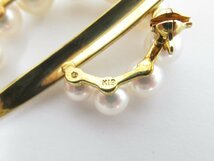 ○ MIKIMOTO ミキモト パール 真珠 K18 ブローチ アクセサリー 箱付き 重量約7.68g_画像6