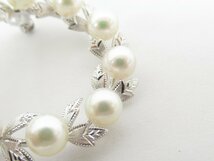 ○ MIKIMOTO ミキモト パール 真珠 シルバー M刻印 S刻印 ブローチ アクセサリー 箱付き_画像4