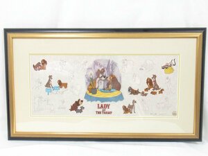 ○ ウォルト・ディズニー Walt Disney Lady And The Tramp Limited Edidion Lumicel 絵画 アート シリアル 417 / 1955
