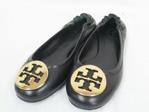 ○ 美品 TORY BURCH トリーバーチ 本革 レザー バレエシューズ 5M レディース 婦人 パンプス フラットシューズ 靴_画像1