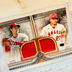 ★希少レア★ 大谷翔平 マイクトラウト 2023 TOPPS TRIBUTEパッチ カード エンゼルス angels GAME USED