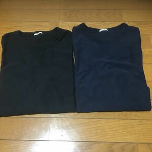 GUTシャツ2枚セットXXLサイズ 半袖Tシャツ 厚手 黒と紺 綿100%送料520円