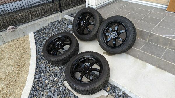 ②g-speedホイール　16x6J +45 4h 100pcd 国産スタッドレスタイヤ付き