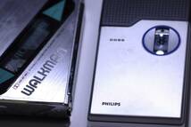 SONY WM-102 PHILIPS LFH0095 Pocket Memo Special CASSETTE PLAYER カセットプレーヤー　ソニー　フィリップス　VINTAGE ジャンク品_画像3