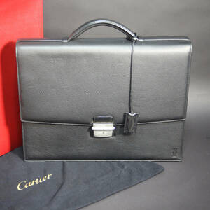 Cartier カルティエ パシャカルティエ パシャ ブリーフケース ビジネスバッグ レザー ブラック 黒（未使用）