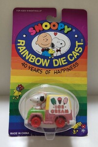 スヌーピー SNOOPY RAINBOW DIE CAST METAL 40YEARS OF HAPPINESS ICE CREAM TRUCK