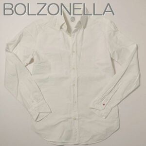 ボルゾネッラ BOLZONELLA オックスフォード/ビームス購入/ボタンダウンシャツ ホワイト 38（4175)