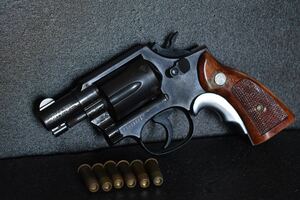 コクサイ S&W M10 オールド MHW 木製グリップ モデルガン 磁石に付く 検 タナカ マルシン mgc m19 m29 パイソン