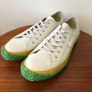 Sサイズ (24.5cm) | スピングル SP-110 Ivory × Green カンガルーレザー 限定色 ローカット 靴 Japan 日本製 (新品)(正規品)