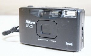 Nikon　フィルムカメラ　AF600 レンズ28mm 1：3.5 Macro 裏の蓋なし　動作未確認 外観Bランク　A2737-60