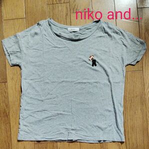 ニコアンド　niko and　 Tシャツ 半袖Tシャツ　ワンポイントシャツ