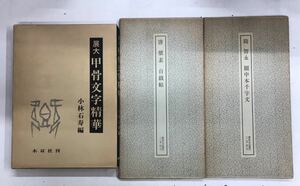 m0204-4.甲骨文字精華/書跡名品叢刊/木耳社/小林石寿/歴史/書道/文化/中国/古本 セット 