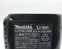 ☆ 未使用 マキタ BL1430B 純正 14.4V 3.0Ah バッテリ ( リチウムイオン電池 蓄電池 充電池 makita 電池パック 3Ah BL1430 残量表示付き_画像3