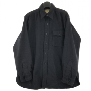 【中古】40s NAVAL CLOTHING FACTORY ONE-POCKET CPO WOOL SHIRT サイズ16 1/2 ネイビー ヴィンテージ ▲右肩あたりリペア有[240017607371]