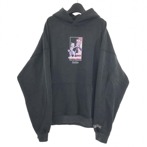 【中古】9090 × POKEMON MEW&MEWTWO HOODIE サイズXL ブラック ナインティナインティ × ポケモン[240017607971]