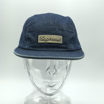 【中古】SUPREME 18SS Metal Plate Camp Cap boxlogo メタルプレートボックスロゴデニムキャンプキャップ シュプリーム[240017608504]_画像1