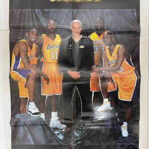 NBAポスター Los AngelsLakers 2003-2004 HOOP 2004年8月号別冊付録 B2サイズ(約50cm×約70cm) ※反対面はベン・ウォレス