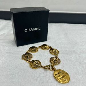 ★CHANEL COCO Mark 金メッキ ゴールドブレスレット フランス製《中古品》★1★