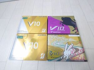 新品 未使用保管品 4ダース ブリヂストン ツアーステージ V10 TOUR B 2スリーブPHYZ #2BA6F1