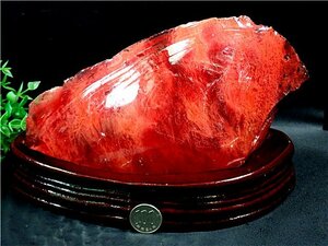 約：1484g★超綺麗★赤水晶原石 178E3-45E61b