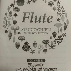フルート楽譜　スタジオジブリ　パート譜のみ　　ピンクの本の付録のみ　おまけ　フルートのための日本名曲小品集のパート譜もつきます