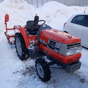 札幌市北区発☆トラクター　クボタ　GL-23　２３馬力　４WD　パワステ　倍速ターン　自動水平　ロータリー付き　配送はご相談ください。