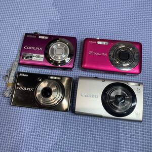 【ジャンク】デジタルカメラ まとめて Canon PowerShot A3400 IS/ Nikon COOLPIX S220/ COOLPIX S510 /CASIO EXILIM EX-Z800