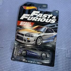 Hot Wheels ホットウィール ワイルドスピード NISSAN SKYLINE 2000 GT-R BNR34