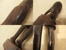 0140331s【アフリカ 女性 唐木材質 置物 人形 木彫り】高さ47cm程度/中古品_画像9