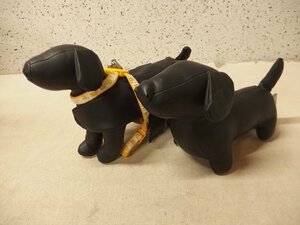 0140415s【DOG series ぬいぐるみ ２種】黒/ 犬/置物/全長27cm程/中古品