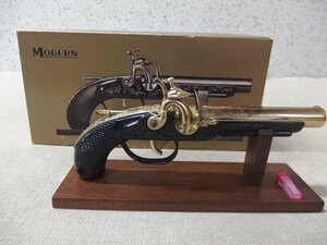 0240093s【MODERN テーブルガスライター DERRINGER GUN】モダンロイヤル/ガスデリンヂャー/HIROTA/箱入り/着火未確認/全長22cm程/中古品