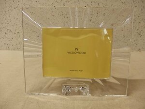 0240051w【WEDGWOOD ガラス フォトフレーム】ウェッジウッド/硝子/写真立て/フォトスタンド/中古品