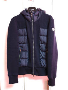 MONCLER モンクレール MAGLIA CARDIGAN マグリア カーディガン ダウン ジャケット ニットブルゾン 紺 レディース S A20918433500 ZAOZIZTD