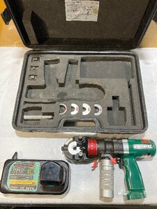 【1円スタート！】西田製作所 NC-E650-DC 充電式油圧ポンプ 圧着機 フリーパンチセット 動作良好