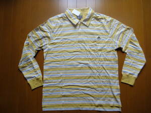 少々難あり アディダス　メンズXO 黄色 長袖ゴルフシャツ 未使用