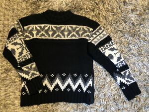 sacai サカイ 22-02908M Nordic Knit Pullover ノルディック サイドスリット プルオーバーニット 黒 売り切り100円出品