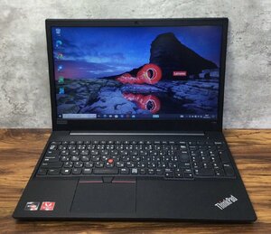 1円～ ●LENOVO THINKPAD E595 / Ryzen 5 3500U (2.10GHz) / メモリ 8GB / NVMe SSD 128GB / 15.6型 HD (1366×768) / Windows10 Pro 64bit