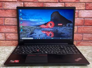 1円～ ●LENOVO THINKPAD E595 / Ryzen 5 3500U (2.10GHz) / メモリ 8GB / NVMe SSD 128GB / 15.6型 HD (1366×768) / Windows10 Pro 64bit